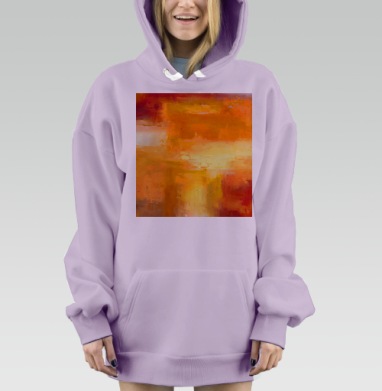 Теплое Слияние Красных Оранжевых Оттенков, Hoodie Mjhigh Dig Mel, Fiolet, утепленная