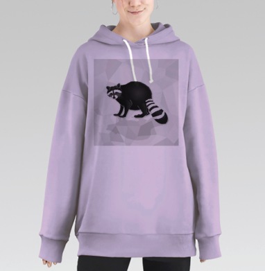 Толстый енот, Hoodie Long Oversize Fiolet