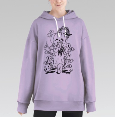 Тыквенная голова, Hoodie Long Oversize Fiolet