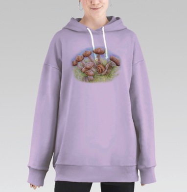 Улитка в опятах, Hoodie Long Oversize Fiolet