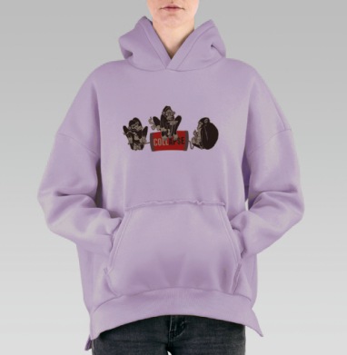 Упадок цивилизации социальный коллапс последний этап существования, Hoodie Oversize Fiolet, утепленная