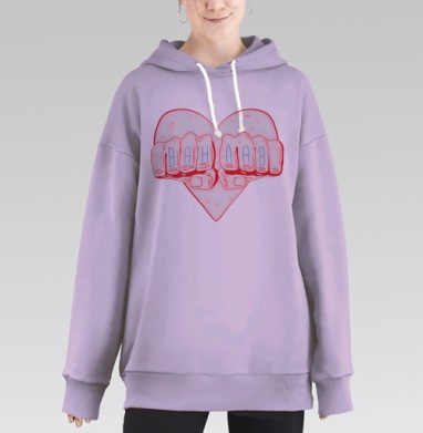 Ван лав, Hoodie Long Oversize Fiolet