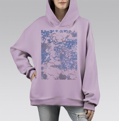 Виноградное плодородие, Hoodie Mono Fiolet, оверсайз, утепленная