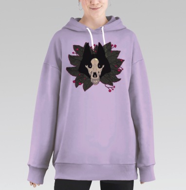 ВОЛЧЬЯ ЯГОДА, Hoodie Long Oversize Fiolet
