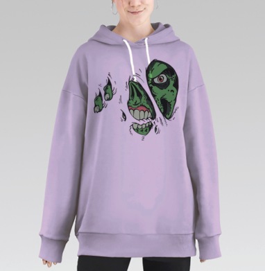 Вырывающийся Зомби, Hoodie Long Oversize Fiolet