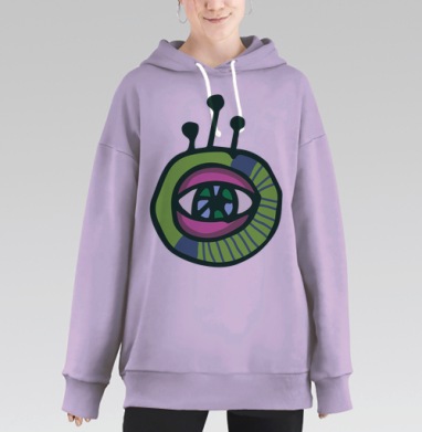 Взгляд из космосмоса, Hoodie Long Oversize Fiolet