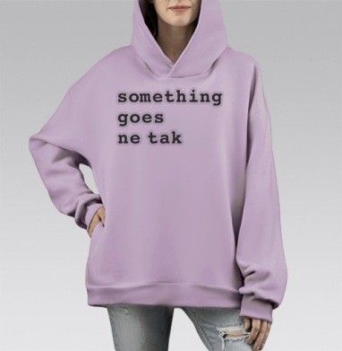 Хулиган одиннадцатый, Hoodie Mono Fiolet, оверсайз, утепленная