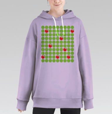 Яблочки Пятерочка, Hoodie Long Oversize Fiolet