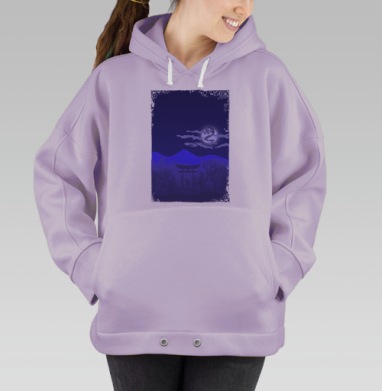 Японский Мотив, Hoodie Oversize Fiolet