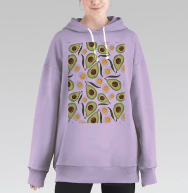 Яркий авокадо, Hoodie Long Oversize Fiolet