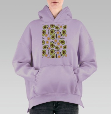 Яркий авокадо, Hoodie Oversize Fiolet, утепленная