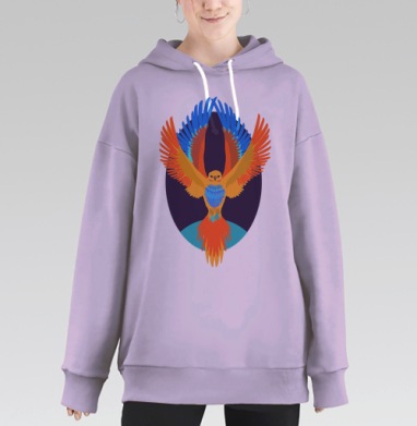 Яркий спутник, Hoodie Long Oversize Fiolet