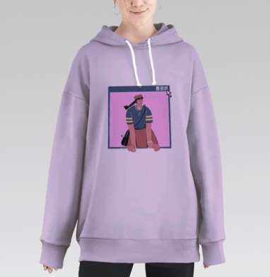Закрыть окно, Hoodie Long Oversize Fiolet
