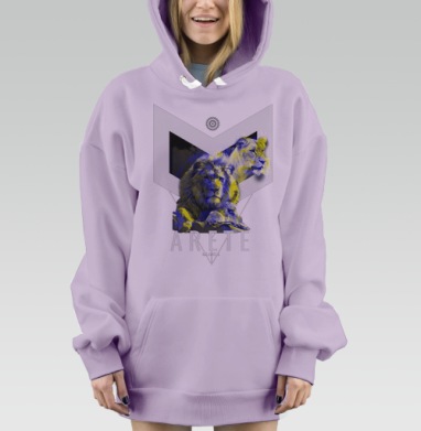 Зооглитч. Лев, Hoodie Mjhigh Dig Mel, Fiolet, утепленная