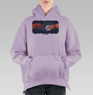 55х55 кукольник, Hoodie Oversize Fiolet, утепленная