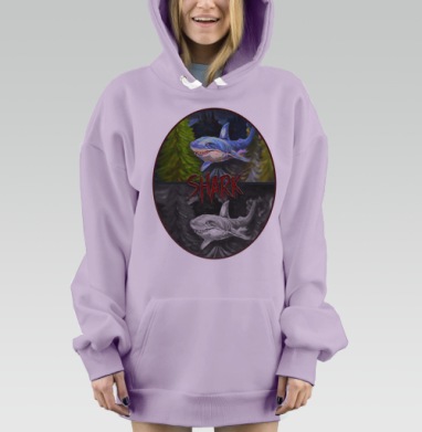 АкулаАкула, Hoodie Mjhigh Dig Mel, Fiolet, утепленная