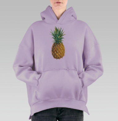 Ананас, Hoodie Oversize Fiolet, утепленная