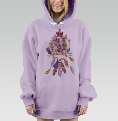 Английская котолева, Hoodie Mjhigh Dig Mel, Fiolet, утепленная