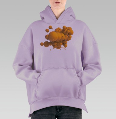 Апельсин, Hoodie Oversize Fiolet, утепленная