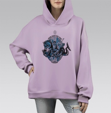 АРИОН, Hoodie Mono Fiolet, оверсайз, утепленная