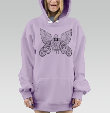Ассасин, Hoodie Mjhigh Dig Mel, Fiolet, утепленная