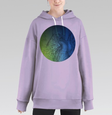 Астма, Hoodie Long Oversize Fiolet