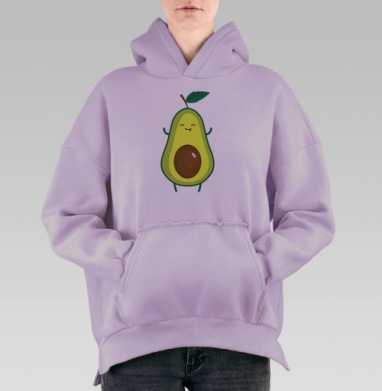 Авокадо дразнится, Hoodie Oversize Fiolet, утепленная