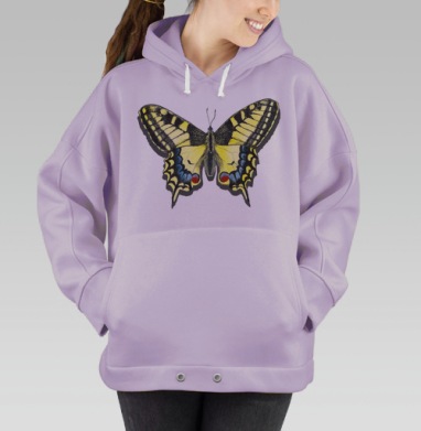 Бабочка Махаон, Hoodie Oversize Fiolet