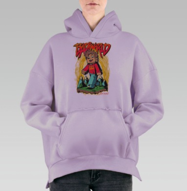 Бади движется вперед, Hoodie Oversize Fiolet, утепленная