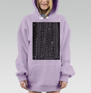 Бамбуковый город, Hoodie Mjhigh Dig Mel, Fiolet, утепленная