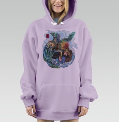 БАНЗАЙ, Hoodie Mjhigh Dig Mel, Fiolet, утепленная
