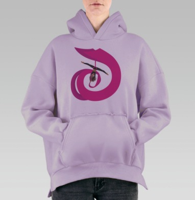 Барби, Hoodie Oversize Fiolet, утепленная