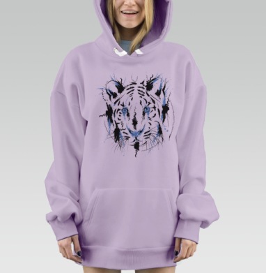 Белый тигр, Hoodie Mjhigh Dig Mel, Fiolet, утепленная