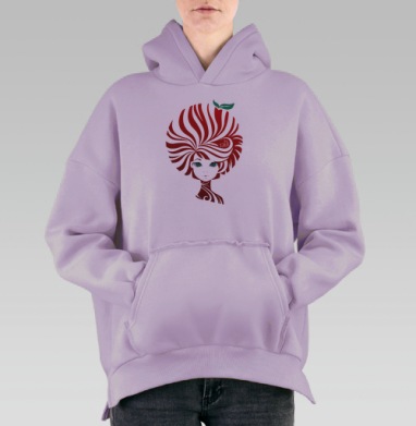 Без ГМО, Hoodie Oversize Fiolet, утепленная