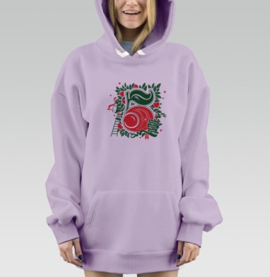 Большая крепкая сумка, дорисованное, Hoodie Mjhigh Dig Mel, Fiolet, утепленная