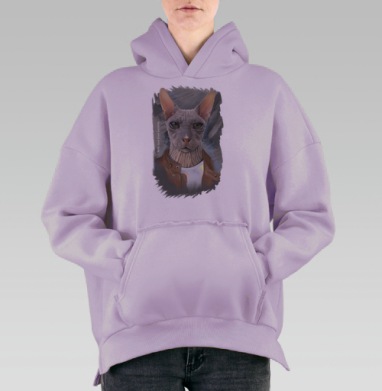 Брутальный мачо, Hoodie Oversize Fiolet, утепленная