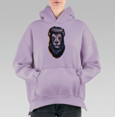 Царская стрижка, Hoodie Oversize Fiolet, утепленная
