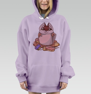 Чашка лиса, Hoodie Mjhigh Dig Mel, Fiolet, утепленная