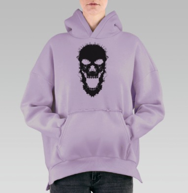 Череп Роршаха, Hoodie Oversize Fiolet, утепленная
