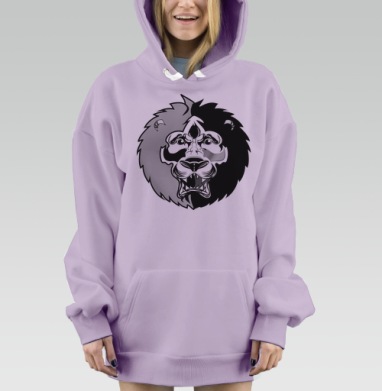 Черный лев, Hoodie Mjhigh Dig Mel, Fiolet, утепленная