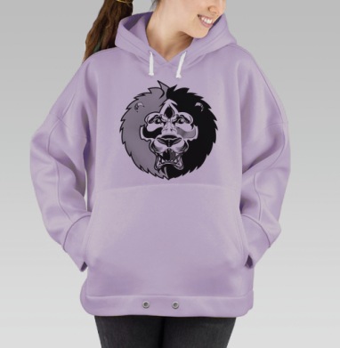 Черный лев, Hoodie Oversize Fiolet