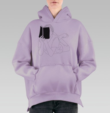 Читай, Hoodie Oversize Fiolet, утепленная