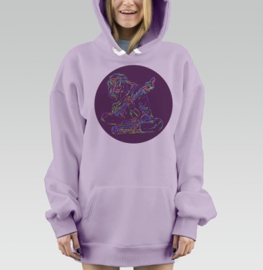 Дарк рум, Hoodie Mjhigh Dig Mel, Fiolet, утепленная