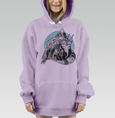 Дедушка Гор, Hoodie Mjhigh Dig Mel, Fiolet, утепленная