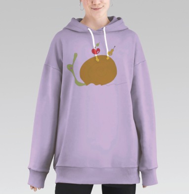 Деловая ракушка, Hoodie Long Oversize Fiolet