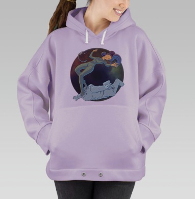 Девушка Космос, Hoodie Oversize Fiolet