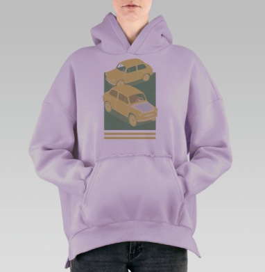 Девять шесть пять, Hoodie Oversize Fiolet, утепленная