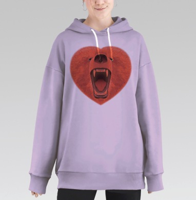 Дикая любовь, Hoodie Long Oversize Fiolet