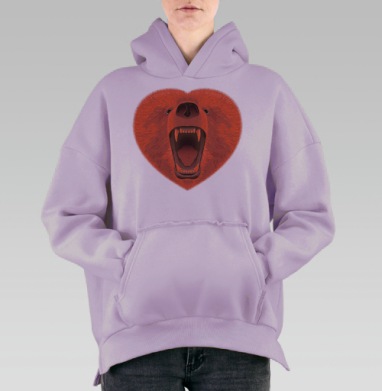 Дикая любовь, Hoodie Oversize Fiolet, утепленная