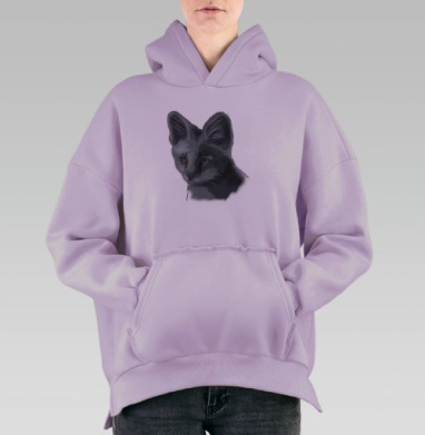 Дикий кот, Hoodie Oversize Fiolet, утепленная